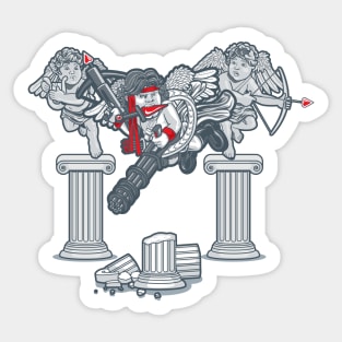 Commando Cupid Sticker